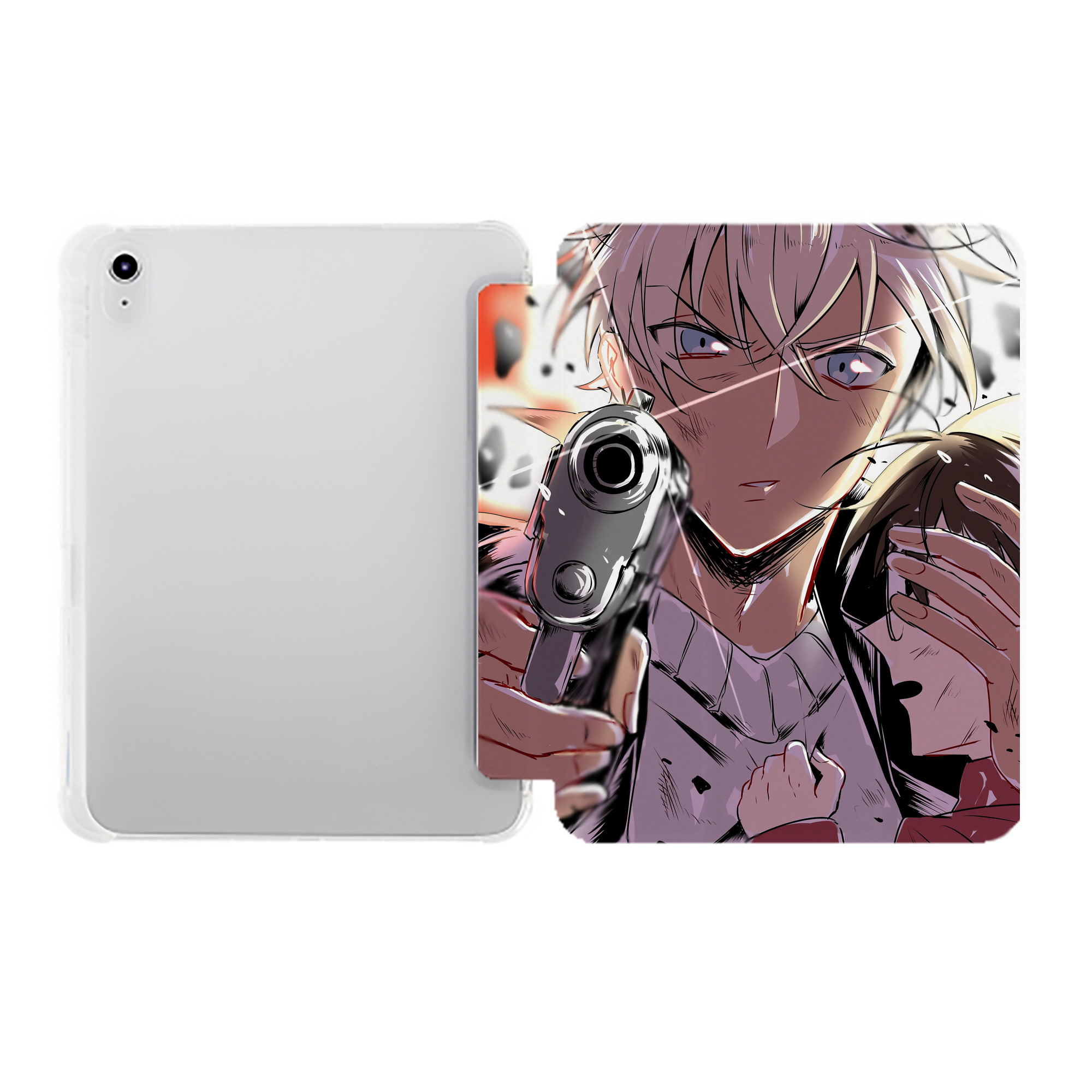 （画像用） 名探偵コナン Detective Conan IPad ケース ペン収納付き 三つ折りスタンド PUレザー×シリコン 対応機種9.5/10.5/10.9インチ
